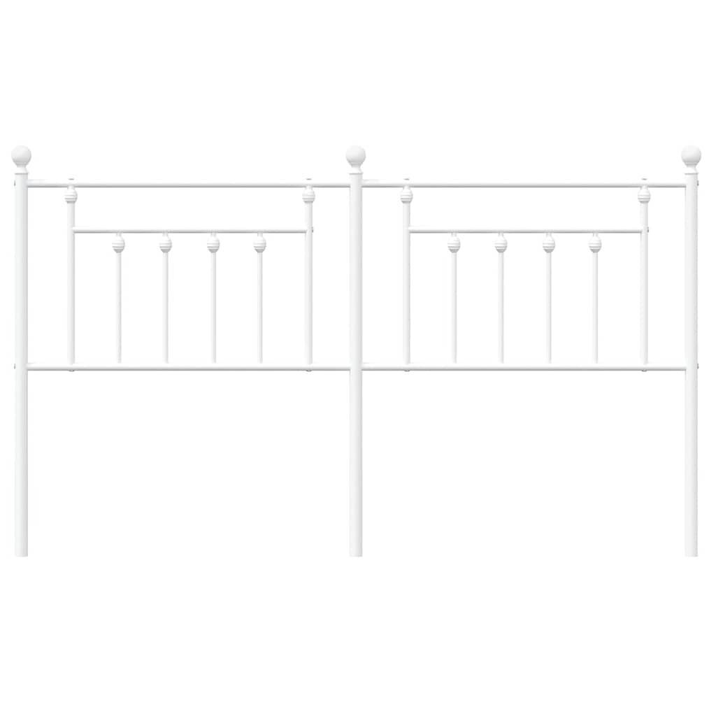Metal Headboard White 183 cm King Price