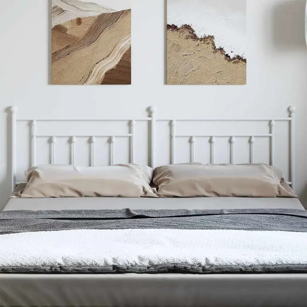 Metal Headboard White 183 cm King Price