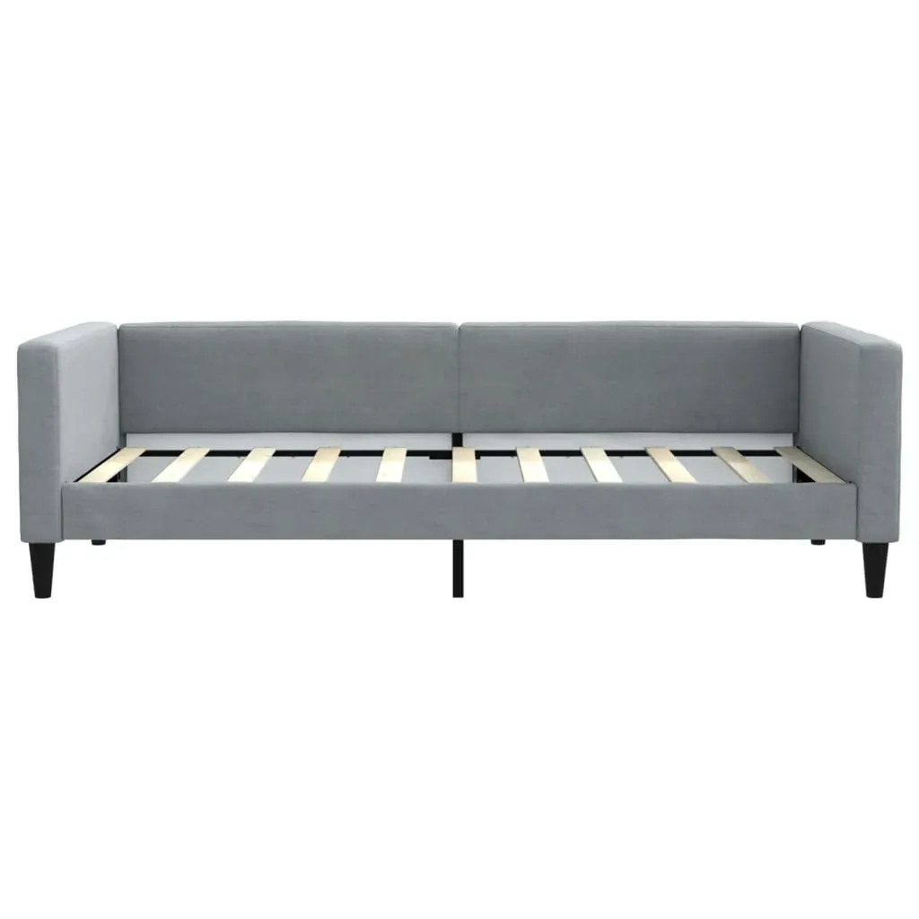 Day Bed without Mattress Light Grey 90x190 cm Fabric Price
