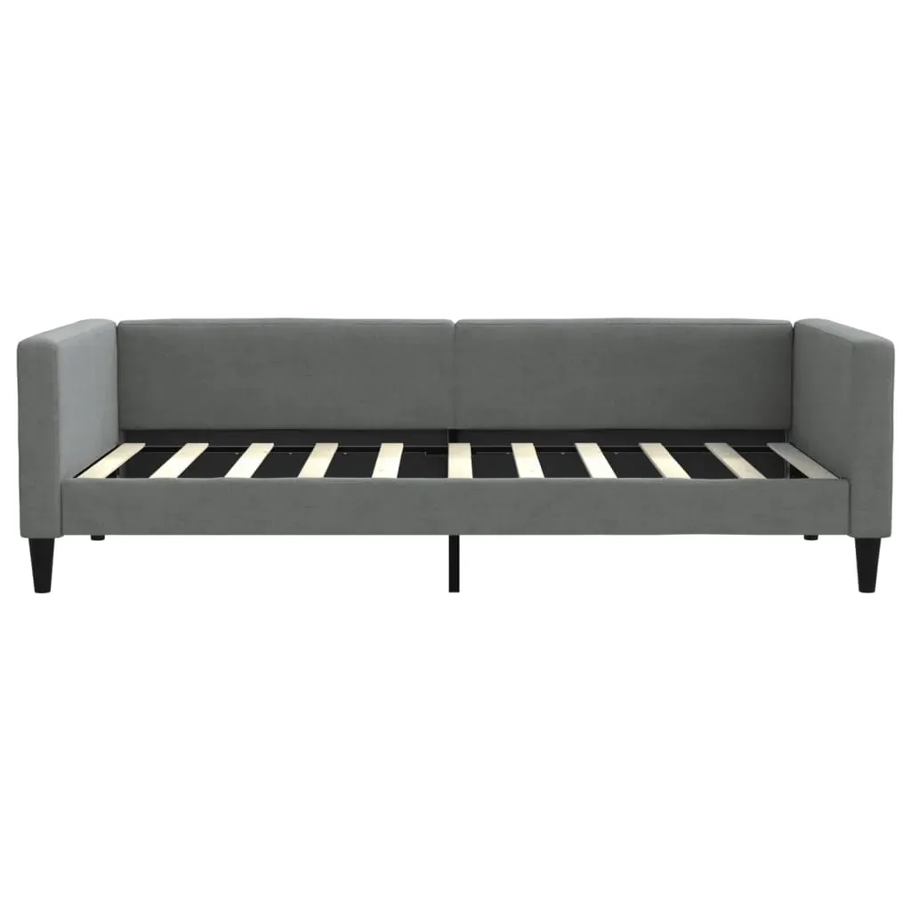 Day Bed without Mattress Dark Grey 90x190 cm Fabric Price