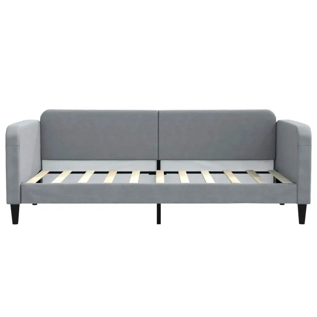 Day Bed without Mattress Light Grey 90x190 cm Fabric Price