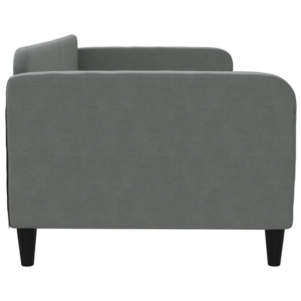 Day Bed without Mattress Dark Grey 90x190 cm Fabric Price