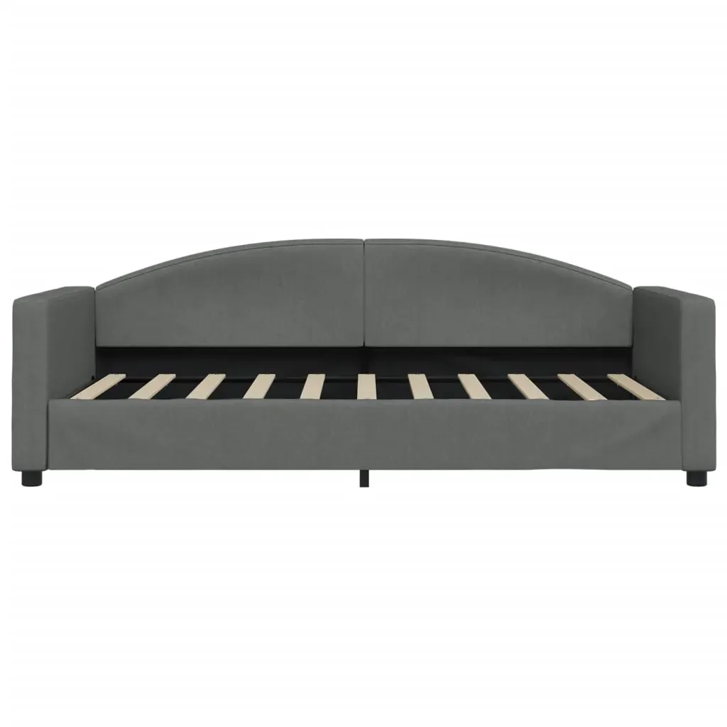 Day Bed without Mattress Dark Grey 90x190 cm Fabric Price