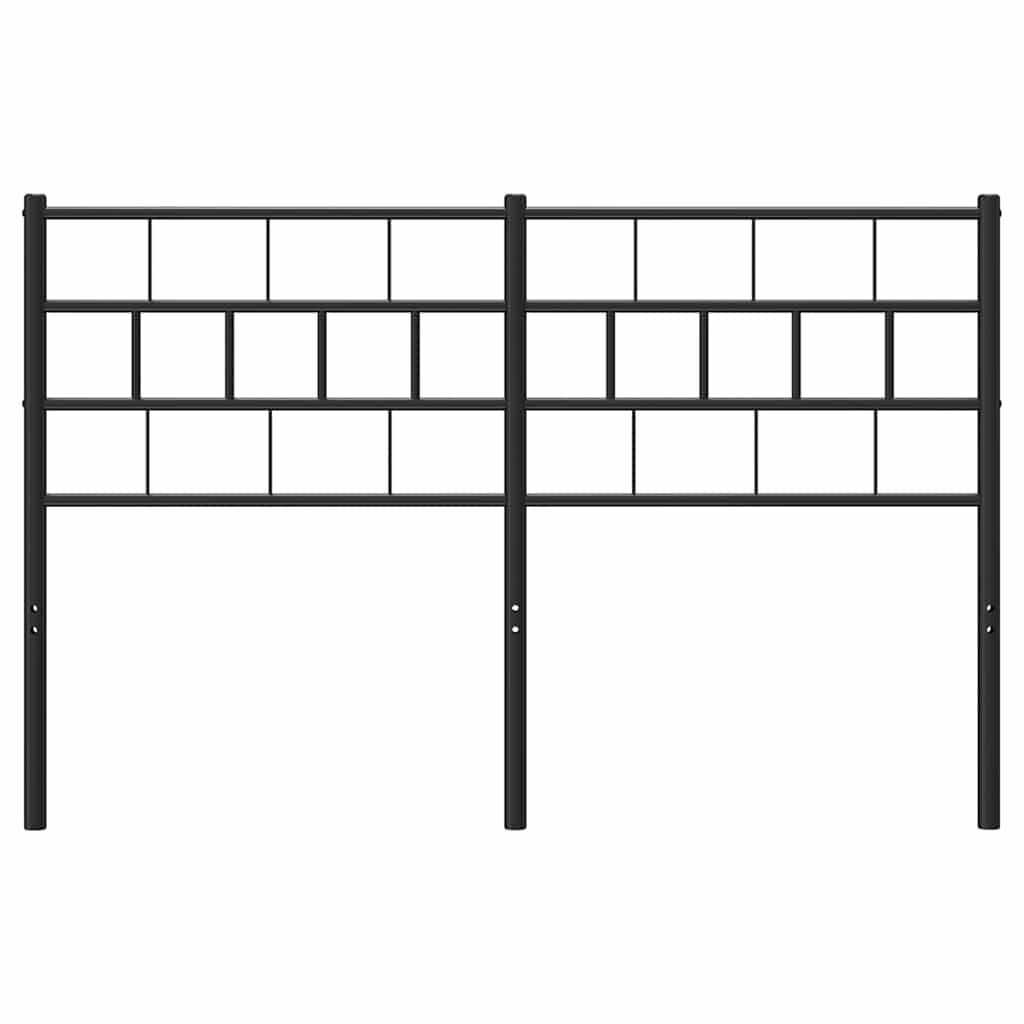 Metal Headboard Black 137 cm Double Price