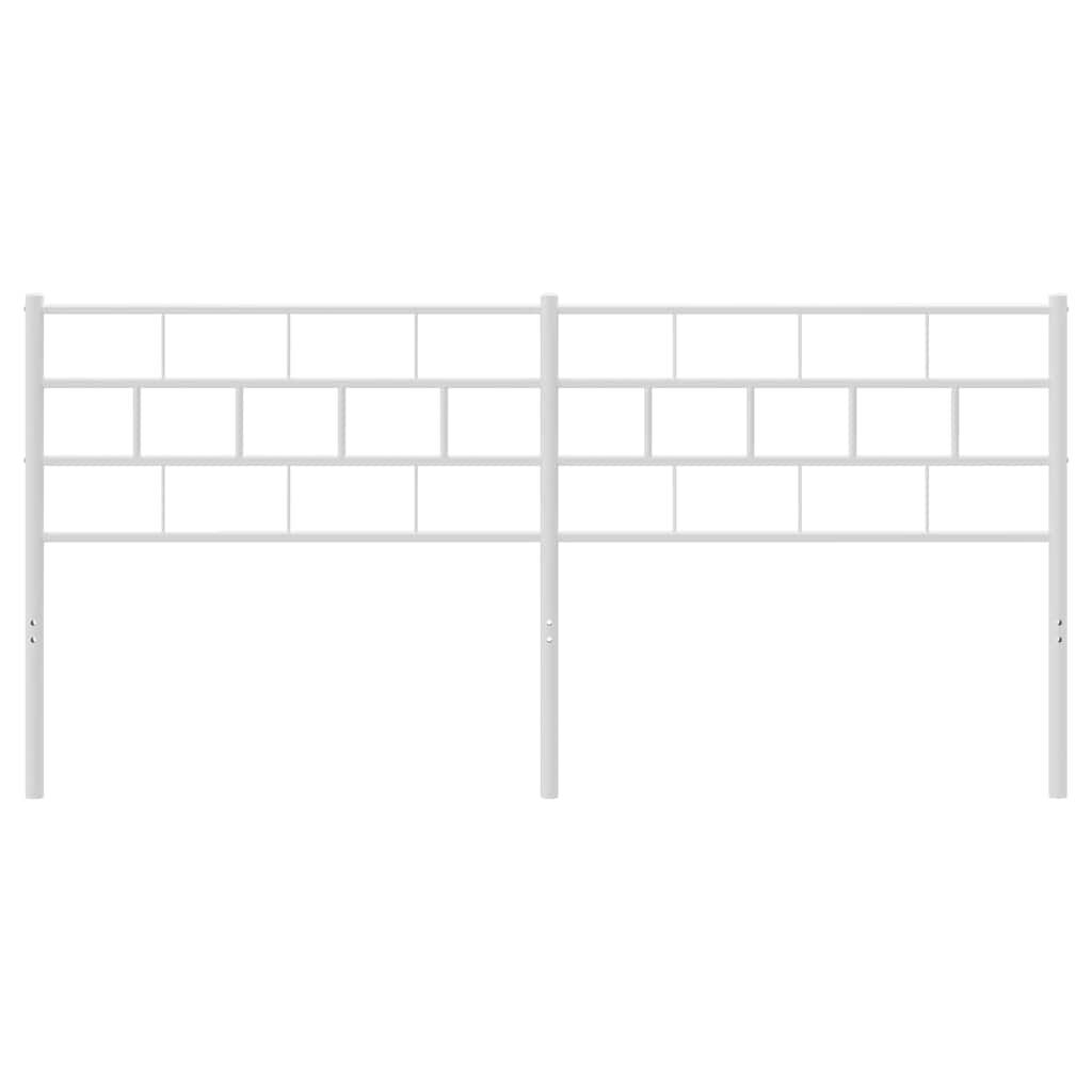 Metal Headboard White 183 cm King Price