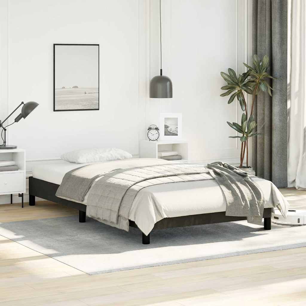 Bed Frame without Mattress Black King Single Velvet Price
