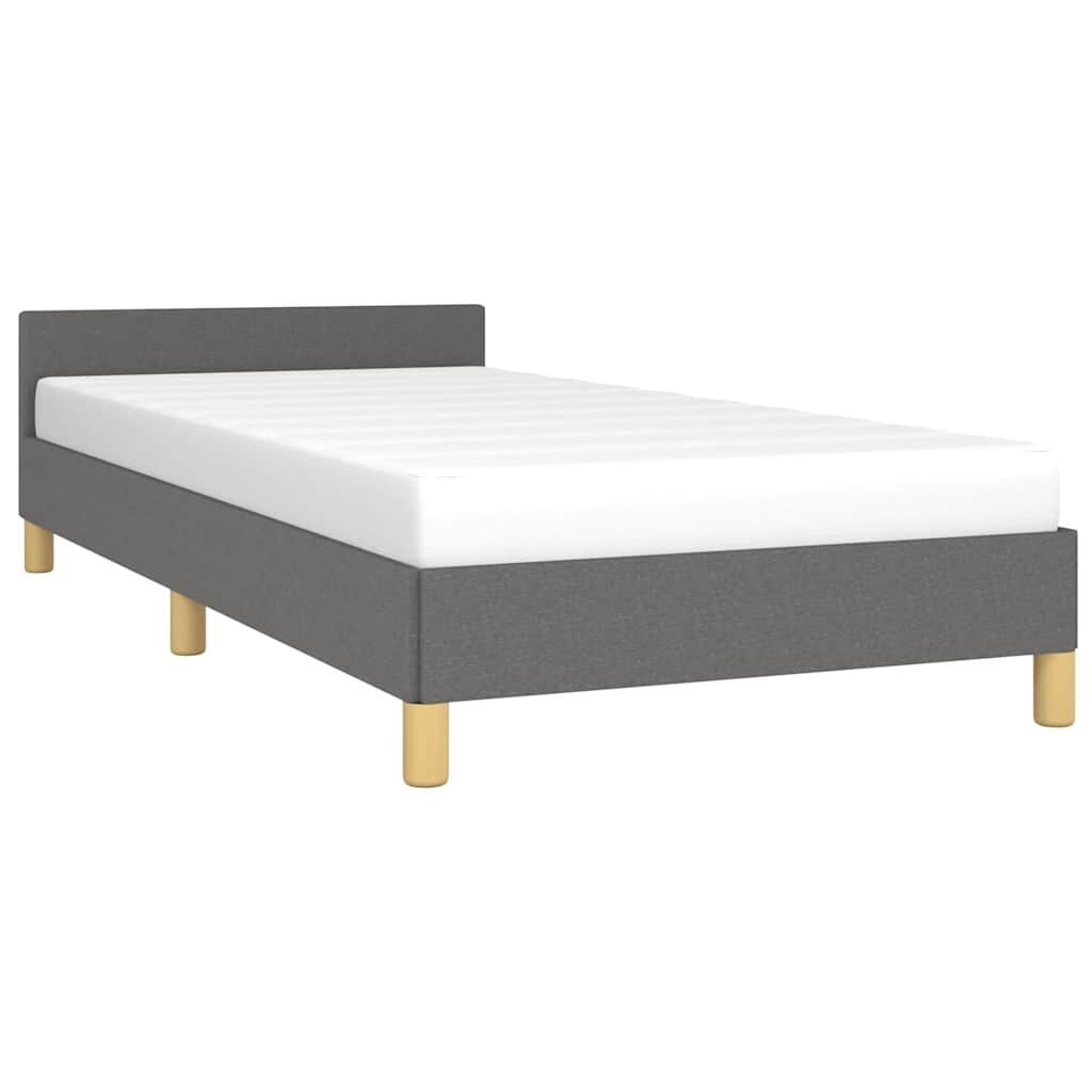 Bed Frame without Mattress Dark Grey King Single Size Fabric Price