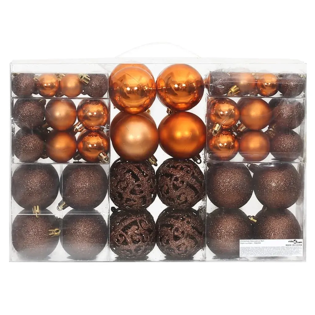 Christmas Baubles 100 pcs Brown 3 / 4 / 6 cm Price
