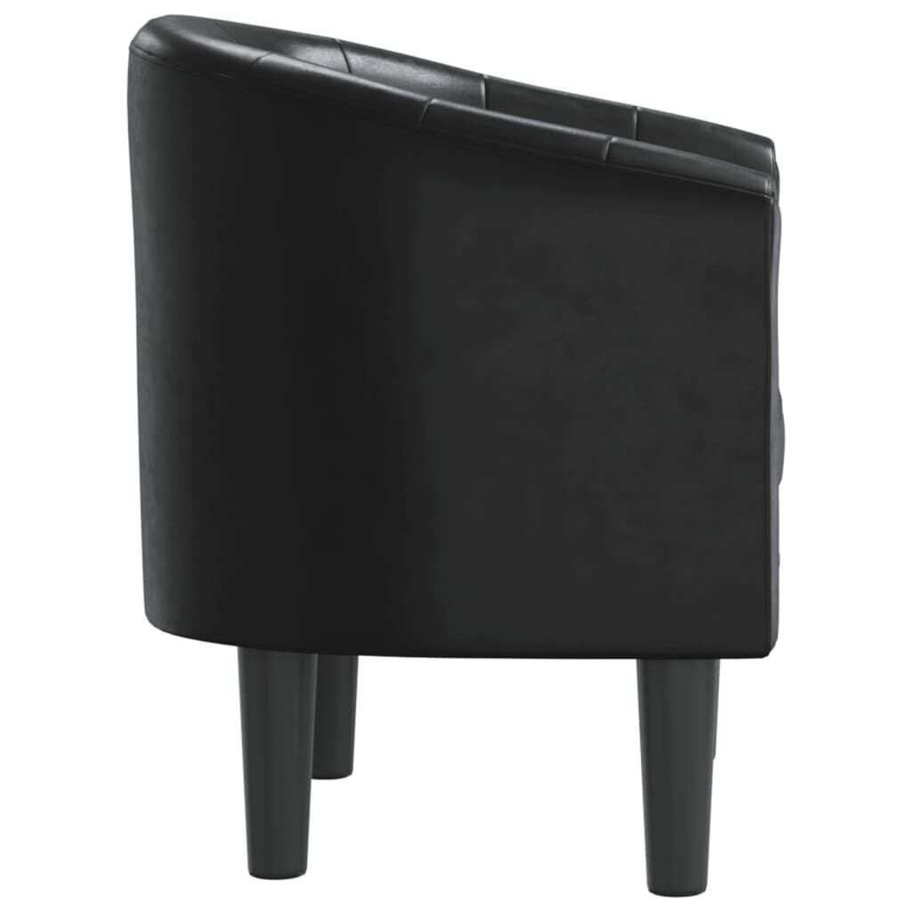 Tub Chair Black Faux Leather Price
