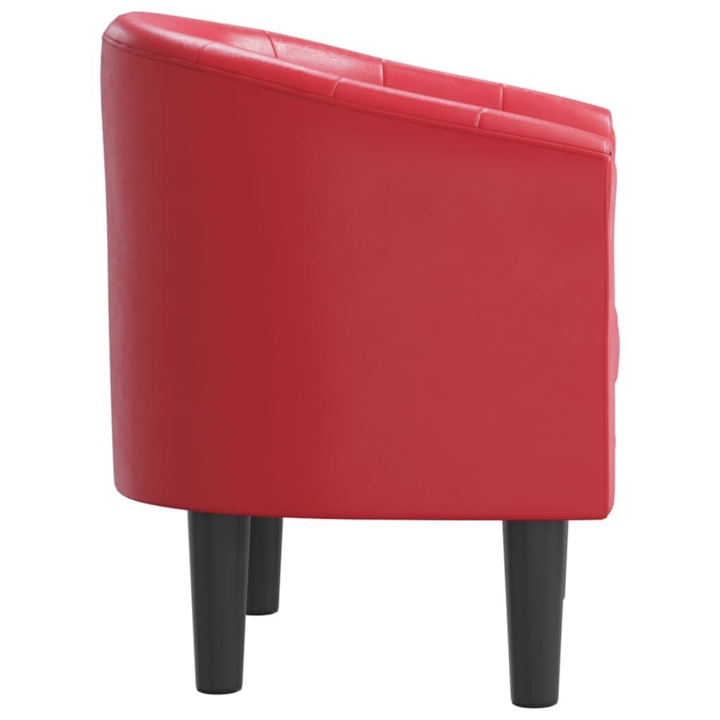 Tub Chair Red Faux Leather Price