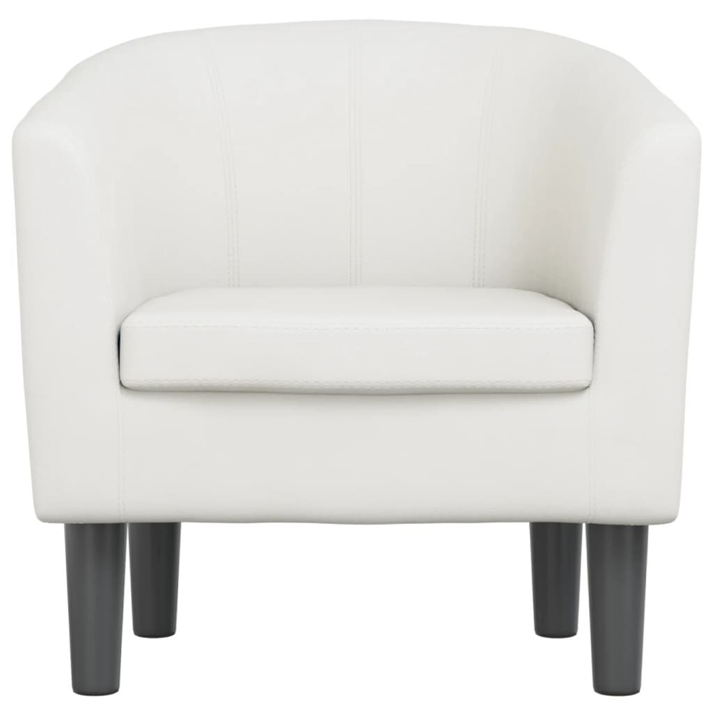 Tub Chair White Faux Leather Price