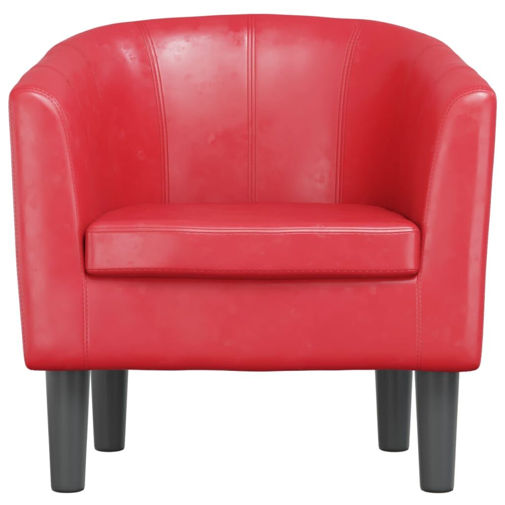 Tub Chair Red Faux Leather Price