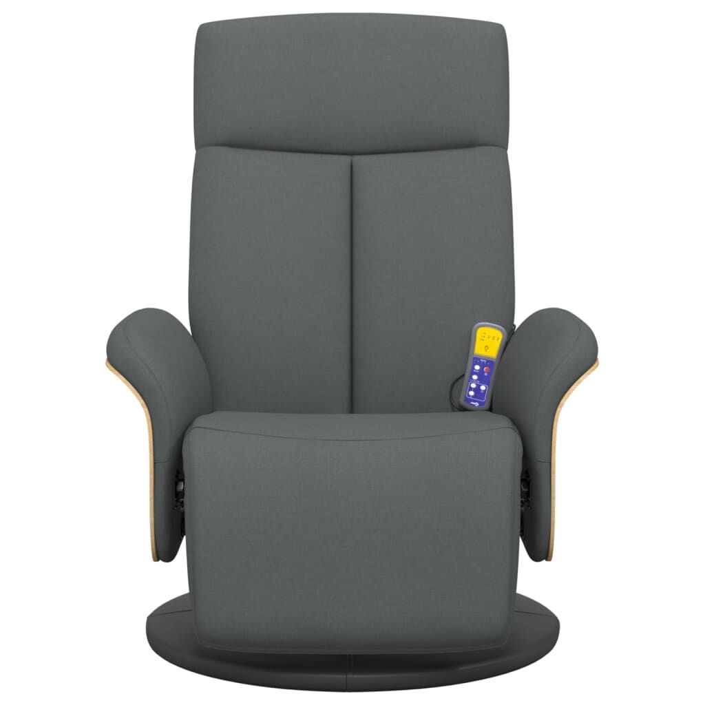 Massage Recliner Chair with Footrest Dark Grey Fabric Price