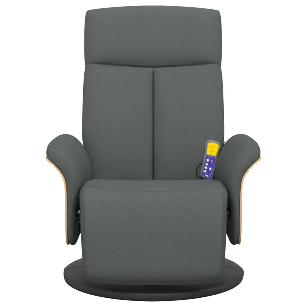 Massage Recliner Chair with Footrest Dark Grey Fabric Price