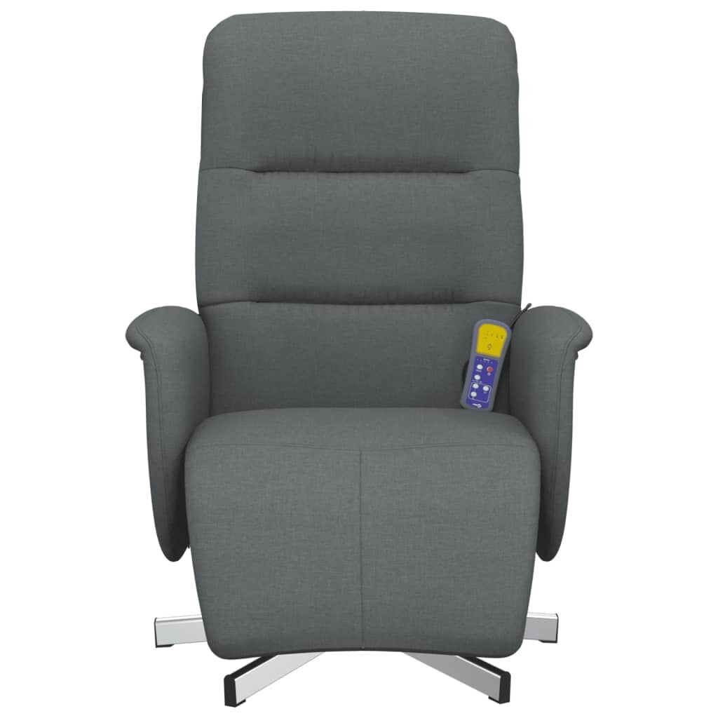 Massage Recliner Chair with Footrest Dark Grey Fabric Price