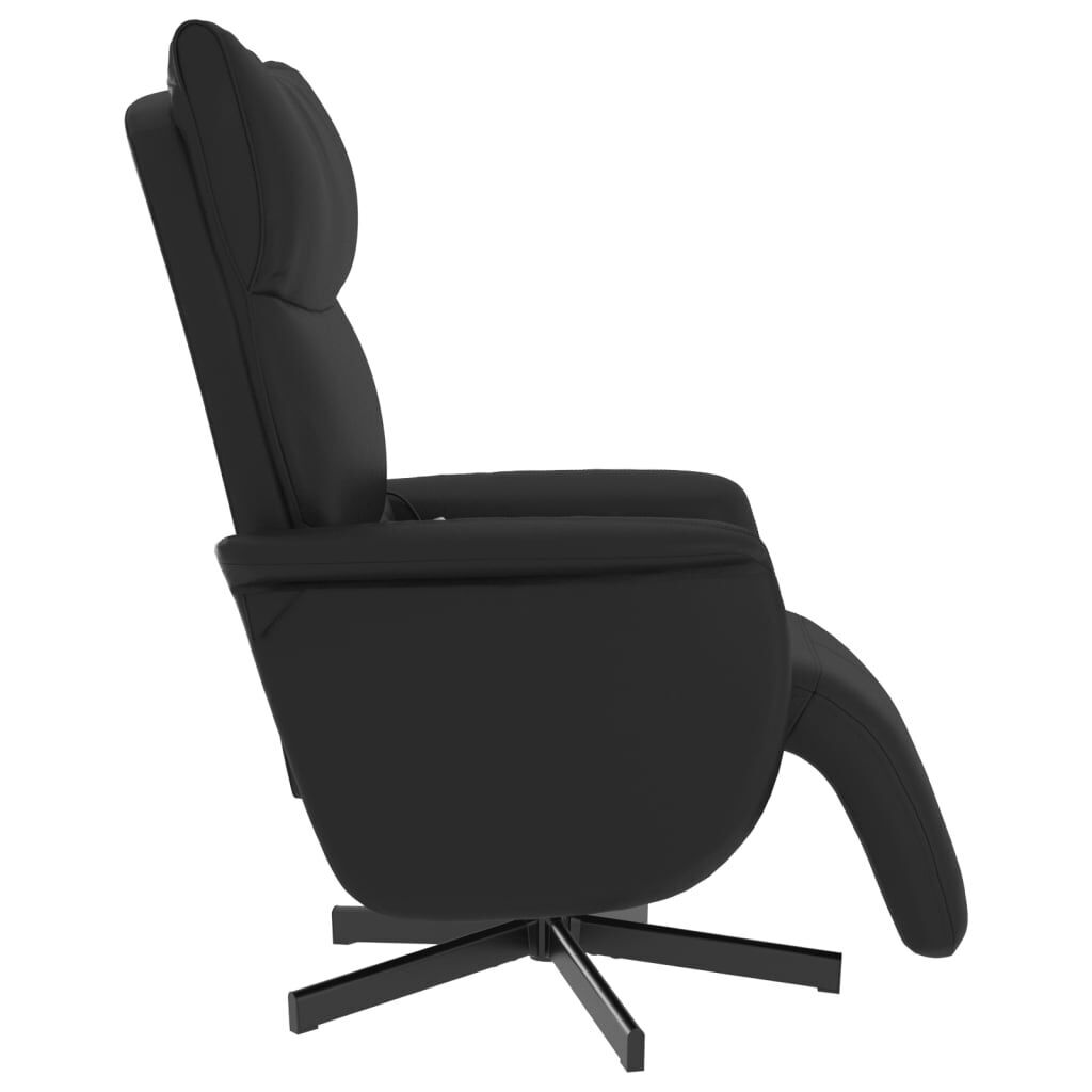 Massage Recliner Chair with Footrest Black Faux Leather Price