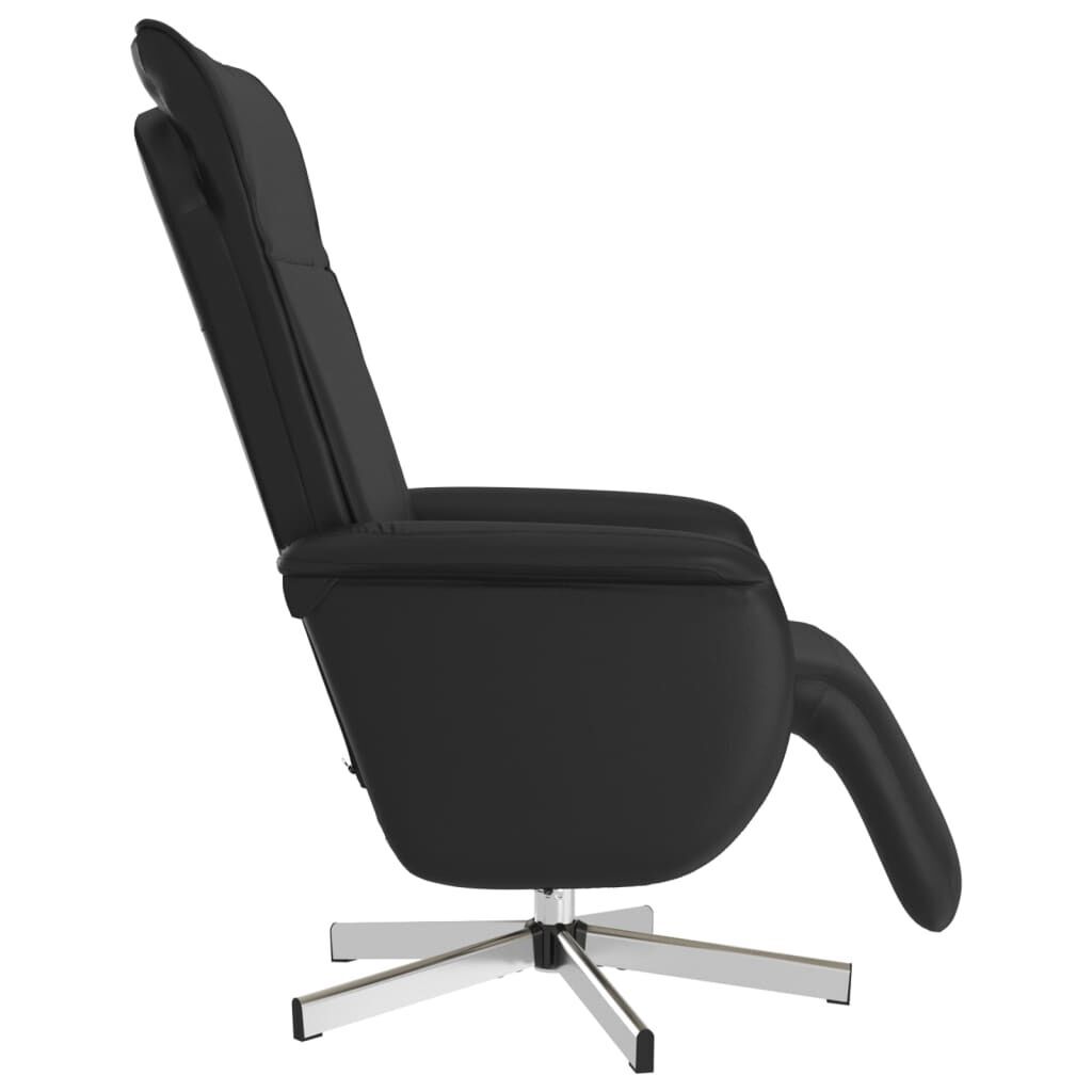 Massage Recliner Chair with Footrest Black Faux Leather Price