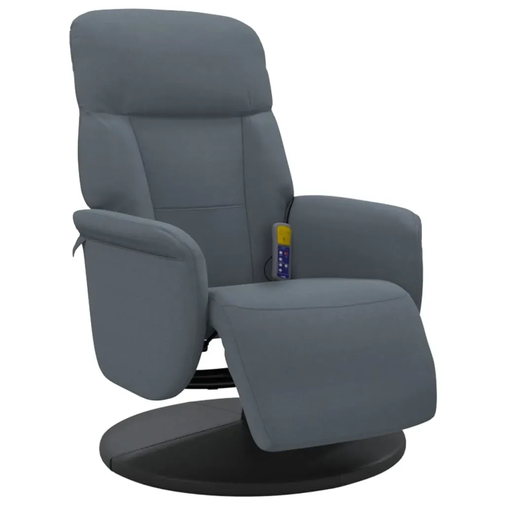 Massage Recliner Chair with Footrest Dark Grey Velvet Price