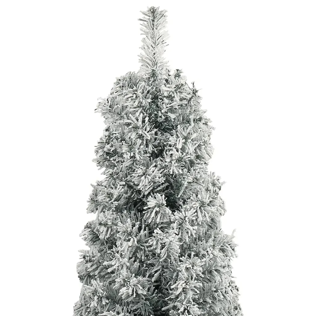 Slim Christmas Tree with Stand and Flocked Snow 270 cm PVC Price
