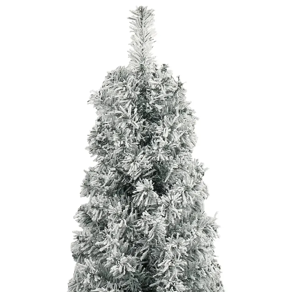 Slim Christmas Tree with Stand and Flocked Snow 300 cm PVC Price