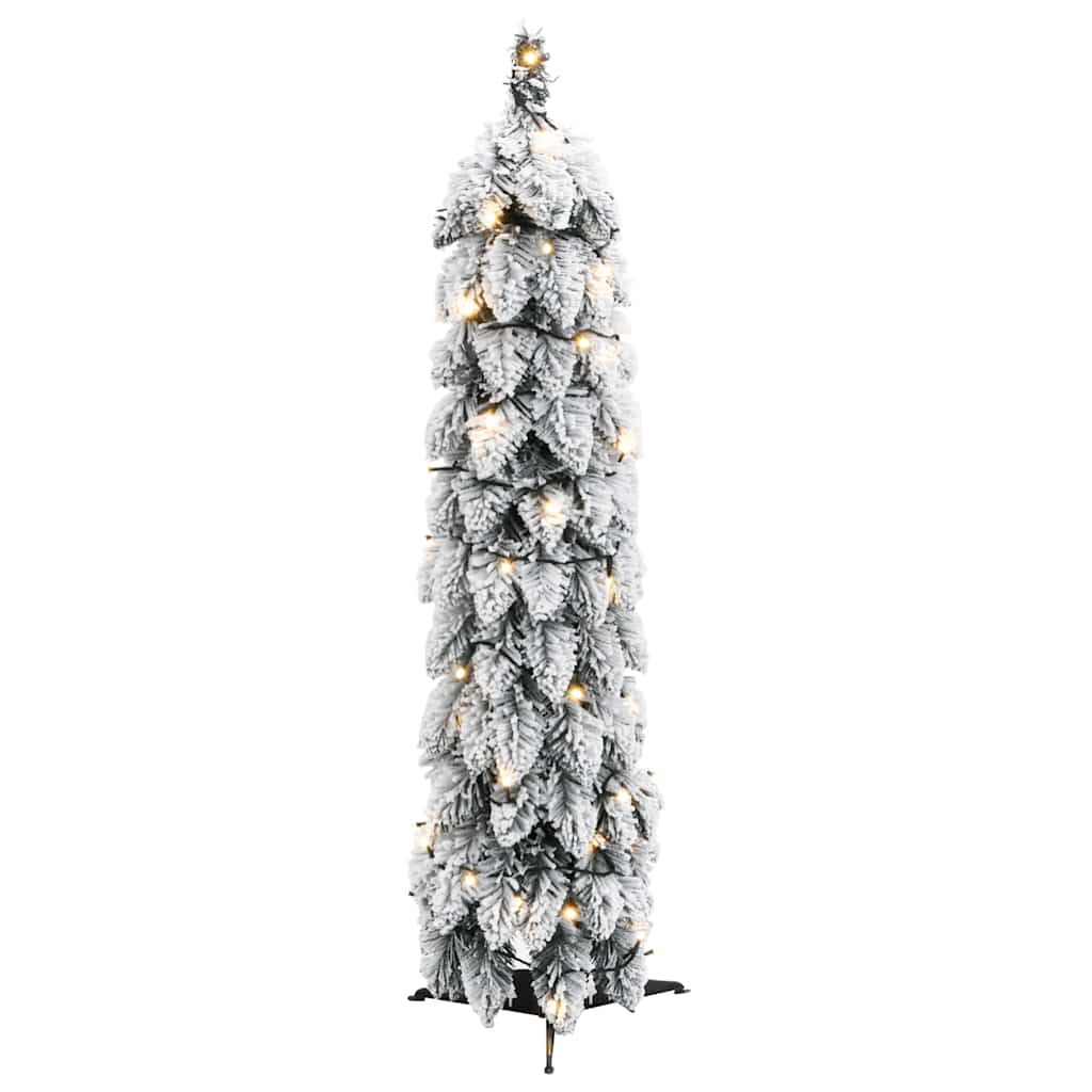 Artificial Pre-lit Christmas Tree with 30 LEDs and Flocked Snow 60 cm Price