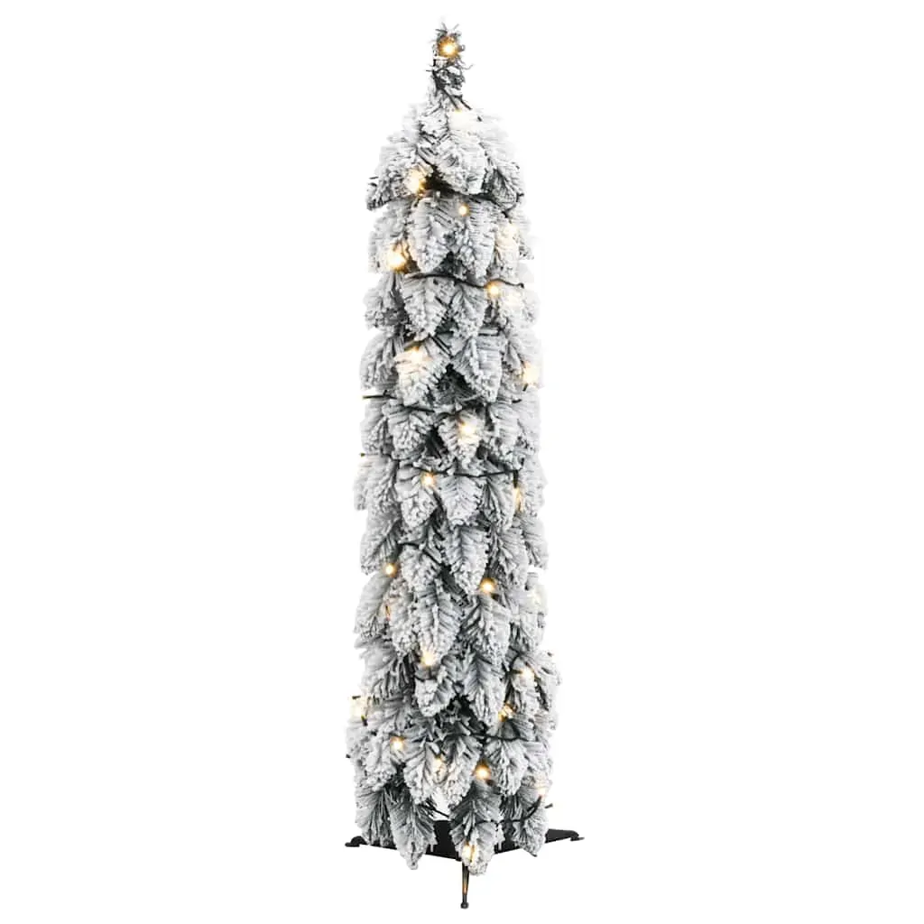 Artificial Pre-lit Christmas Tree with 30 LEDs and Flocked Snow 60 cm Price