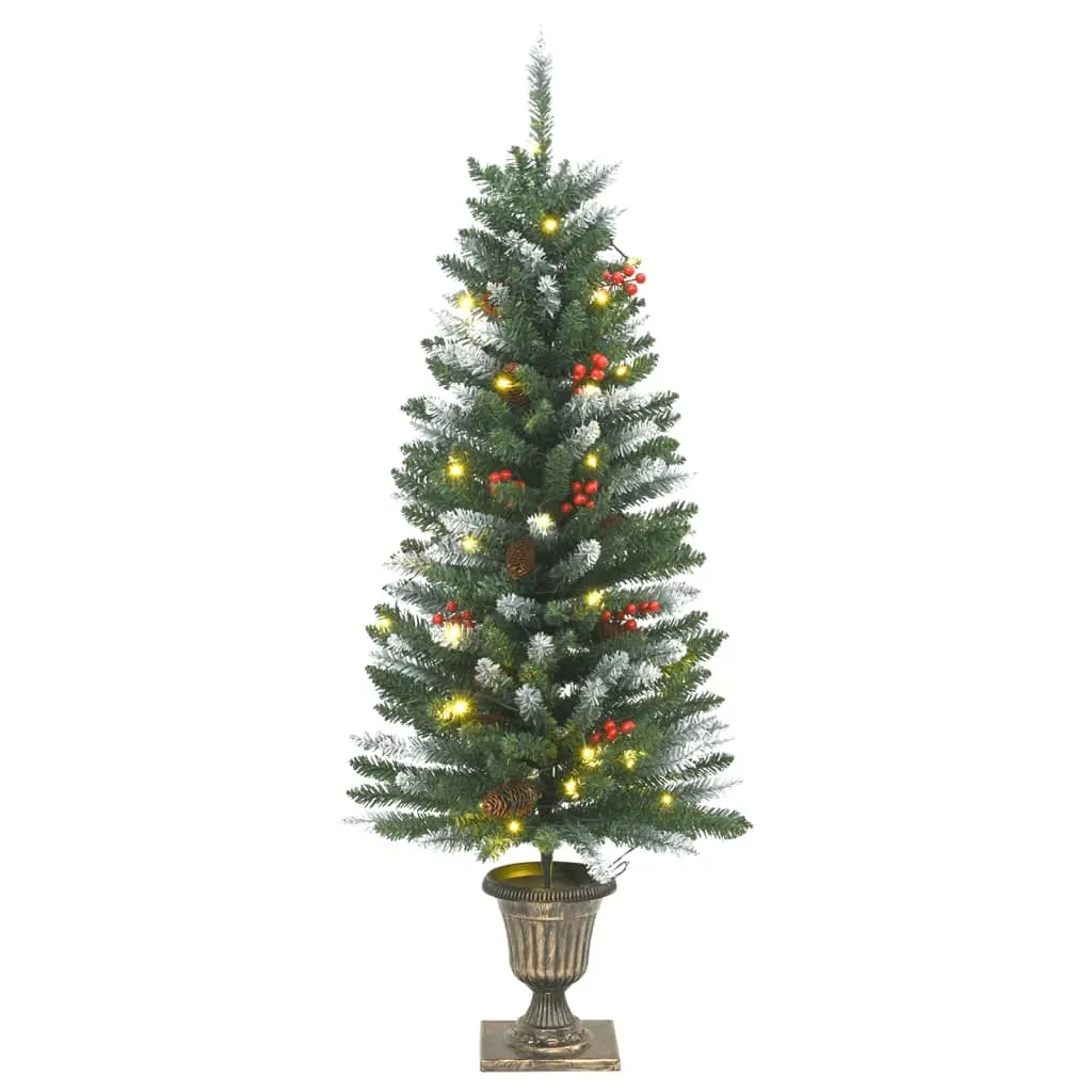 Artificial Christmas Trees 2 pcs 100 LEDs Green and White 120 cm Price
