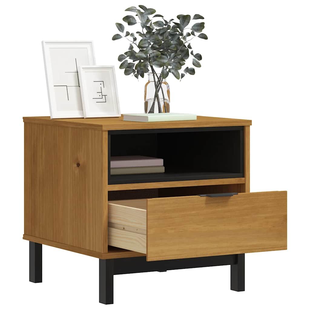Side Table FLAM 50x50x50 cm Solid Wood Pine Price