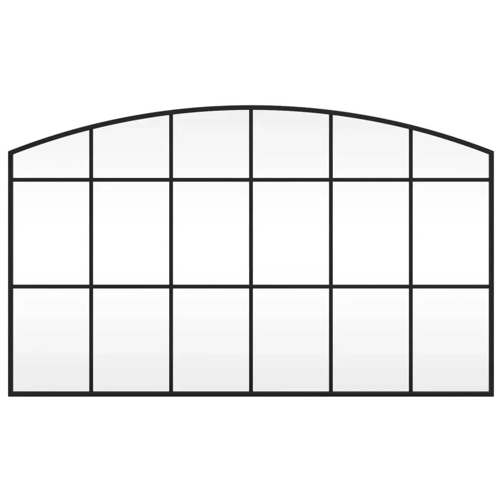 Wall Mirror Black 100x60 cm Arch Iron Price