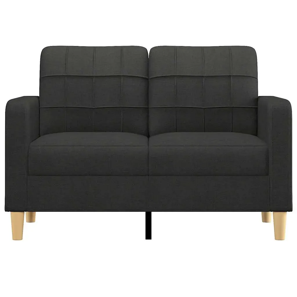 2-Seater Sofa Black 120 cm Fabric Price