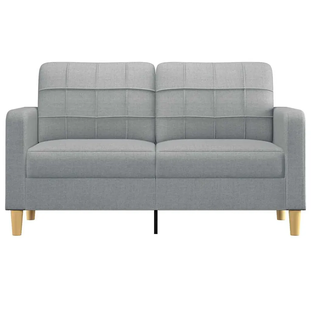 2-Seater Sofa Light Grey 140 cm Fabric Price