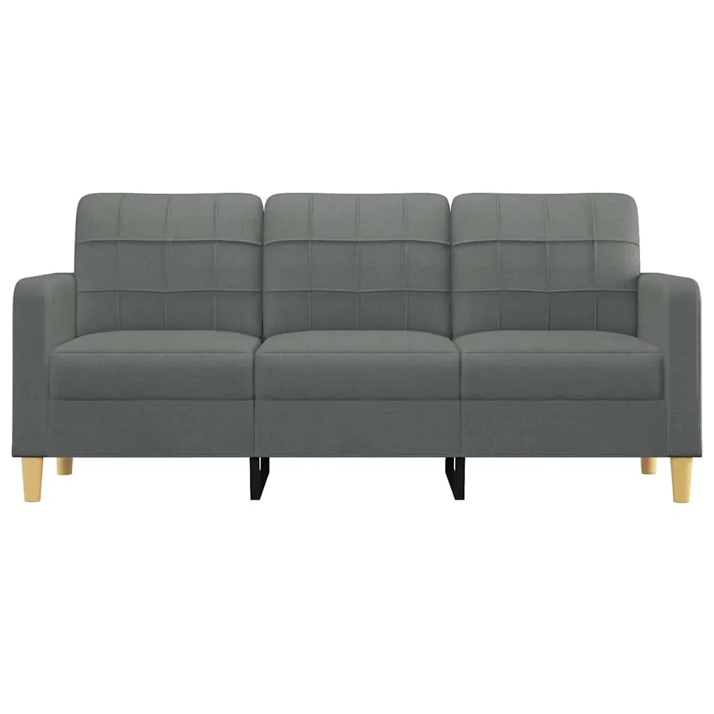 3-Seater Sofa Dark Grey 180 cm Fabric Price
