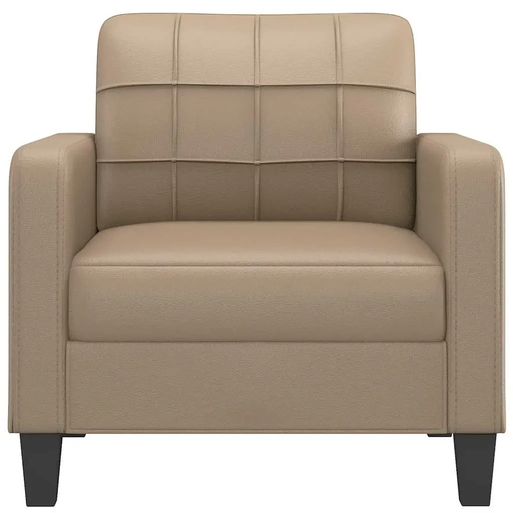 Sofa Chair Cappuccino 60 cm Faux Leather Price