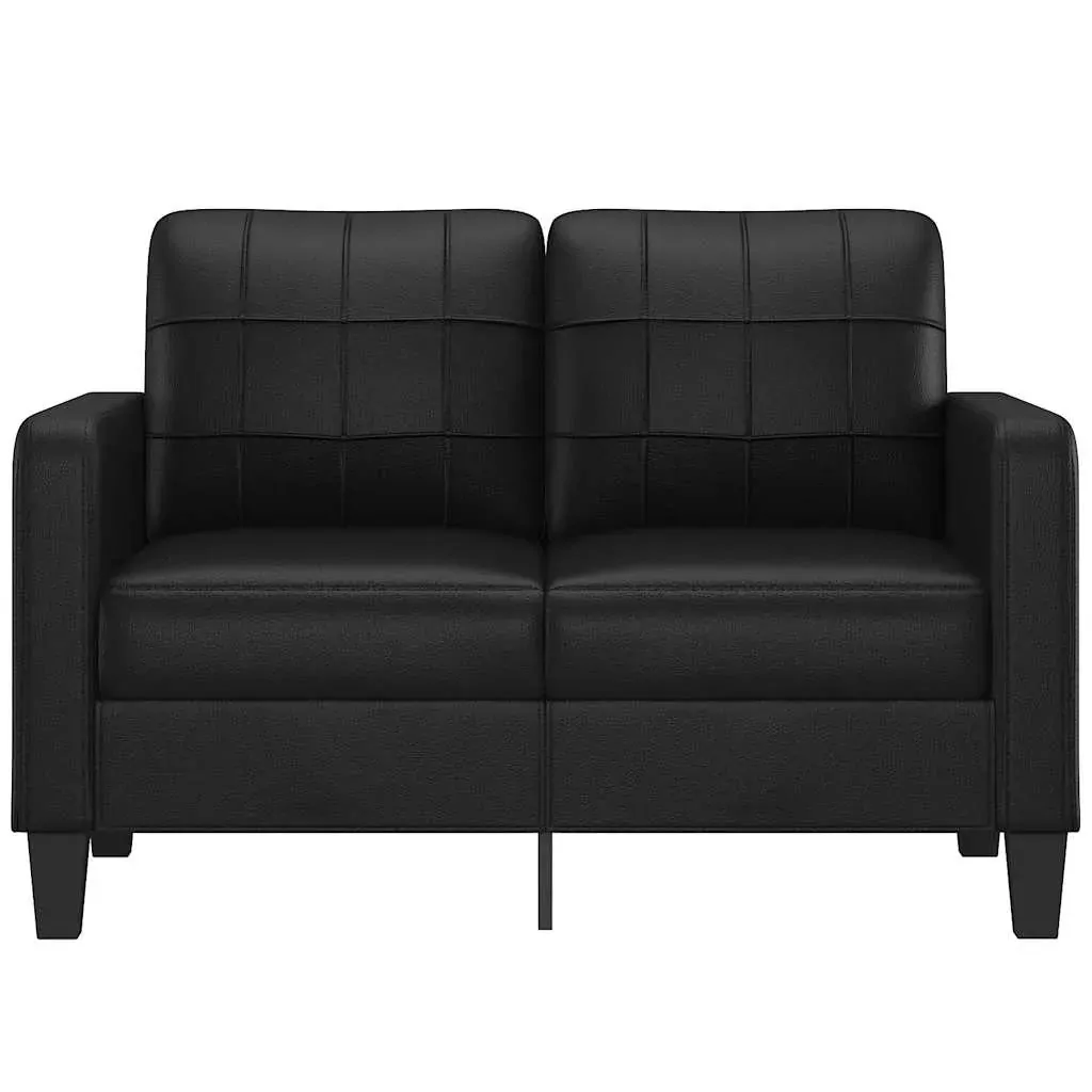 2-Seater Sofa Black 120 cm Faux Leather Price