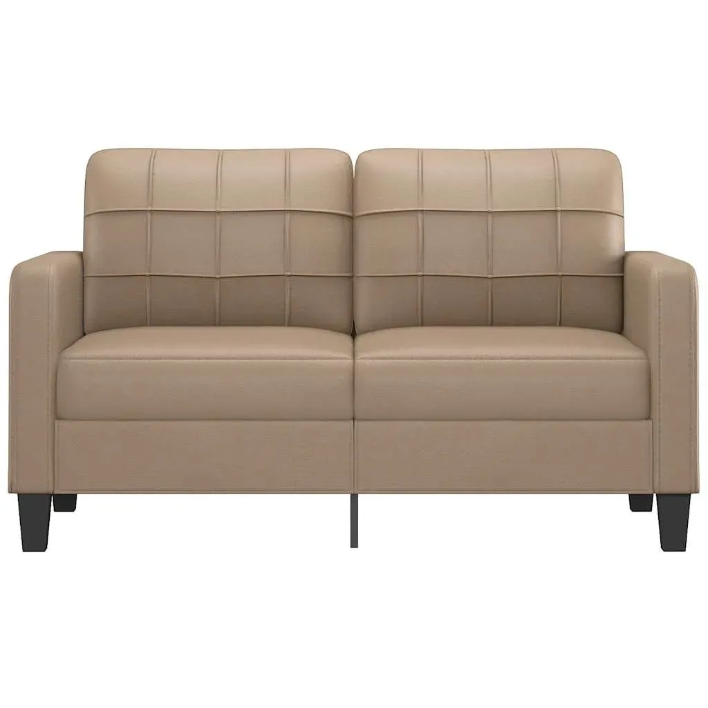 2-Seater Sofa Cappuccino 140 cm Faux Leather Price