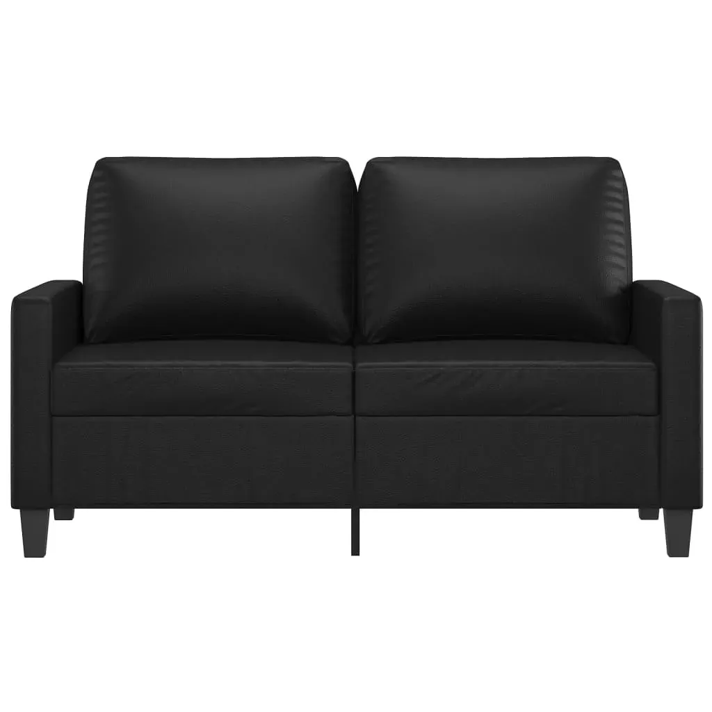 2-Seater Sofa Black 120 cm Faux Leather Price