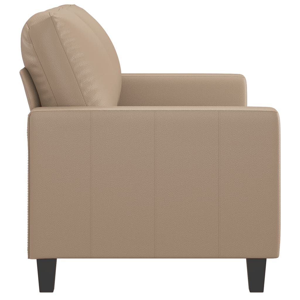 2-Seater Sofa Cappuccino 120 cm Faux Leather Price