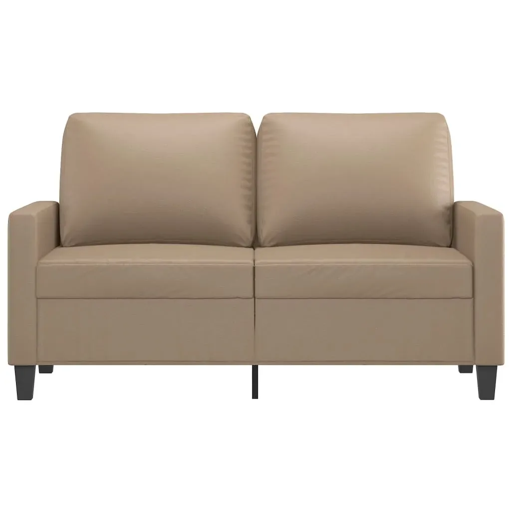 2-Seater Sofa Cappuccino 120 cm Faux Leather Price