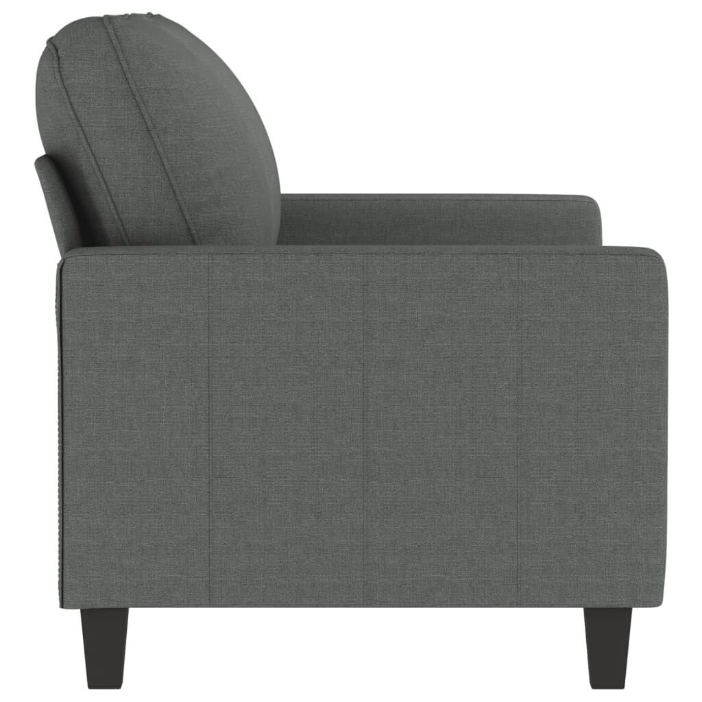 2-Seater Sofa Dark Grey 120 cm Fabric Price
