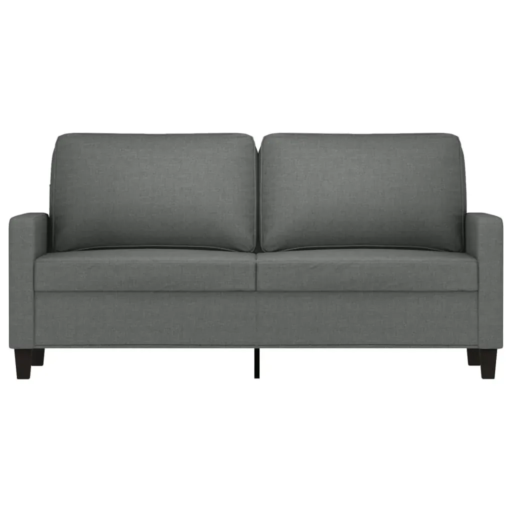 2-Seater Sofa Dark Grey 140 cm Fabric Price