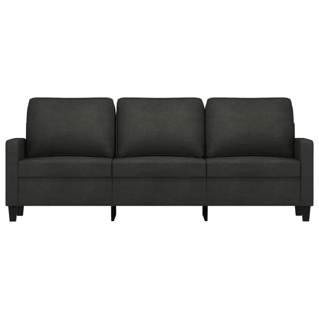 3-Seater Sofa Black 180 cm Fabric Price