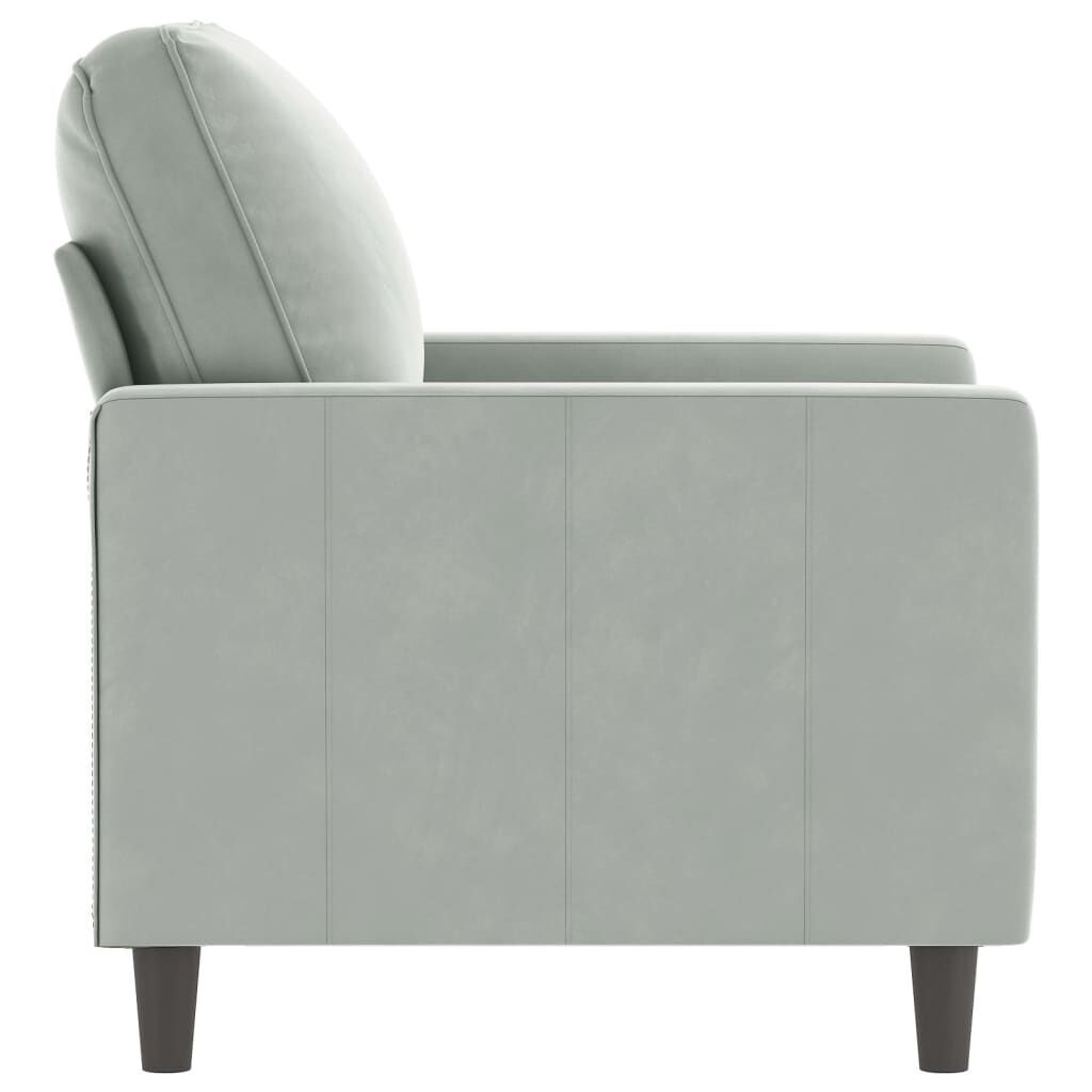 Sofa Chair Light Grey 60 cm Velvet Price