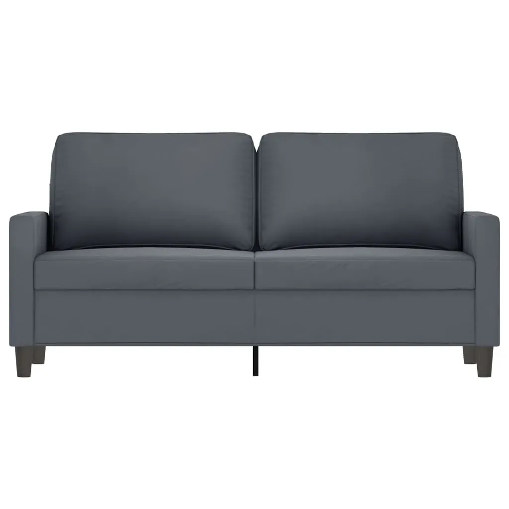 2-Seater Sofa Dark Grey 140 cm Velvet Price