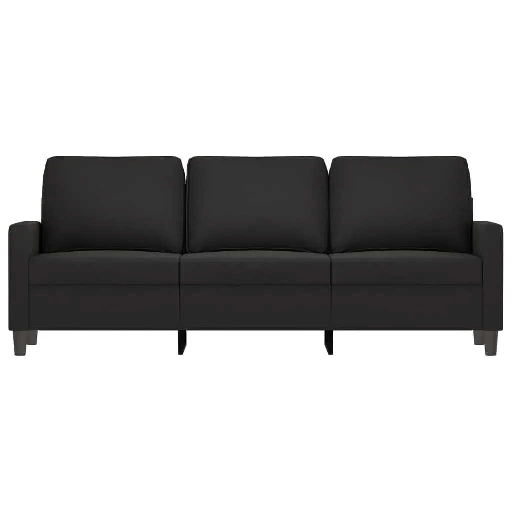 3-Seater Sofa Black 180 cm Velvet Price