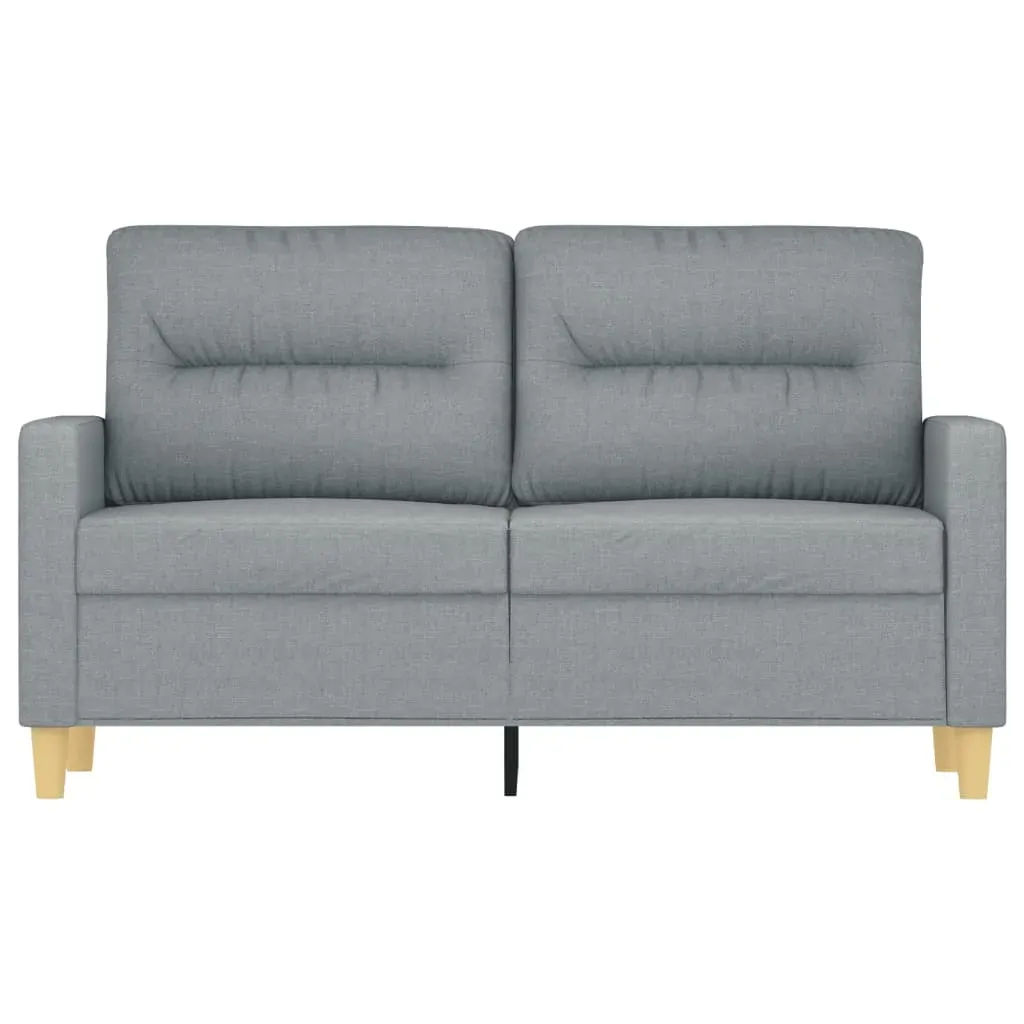 2-Seater Sofa Light Grey 120 cm Fabric Price