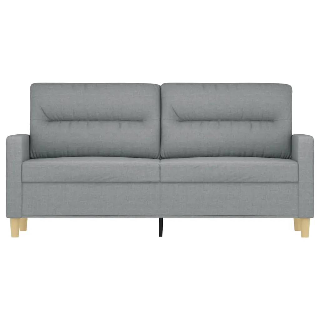 2-Seater Sofa Light Grey 140 cm Fabric Price