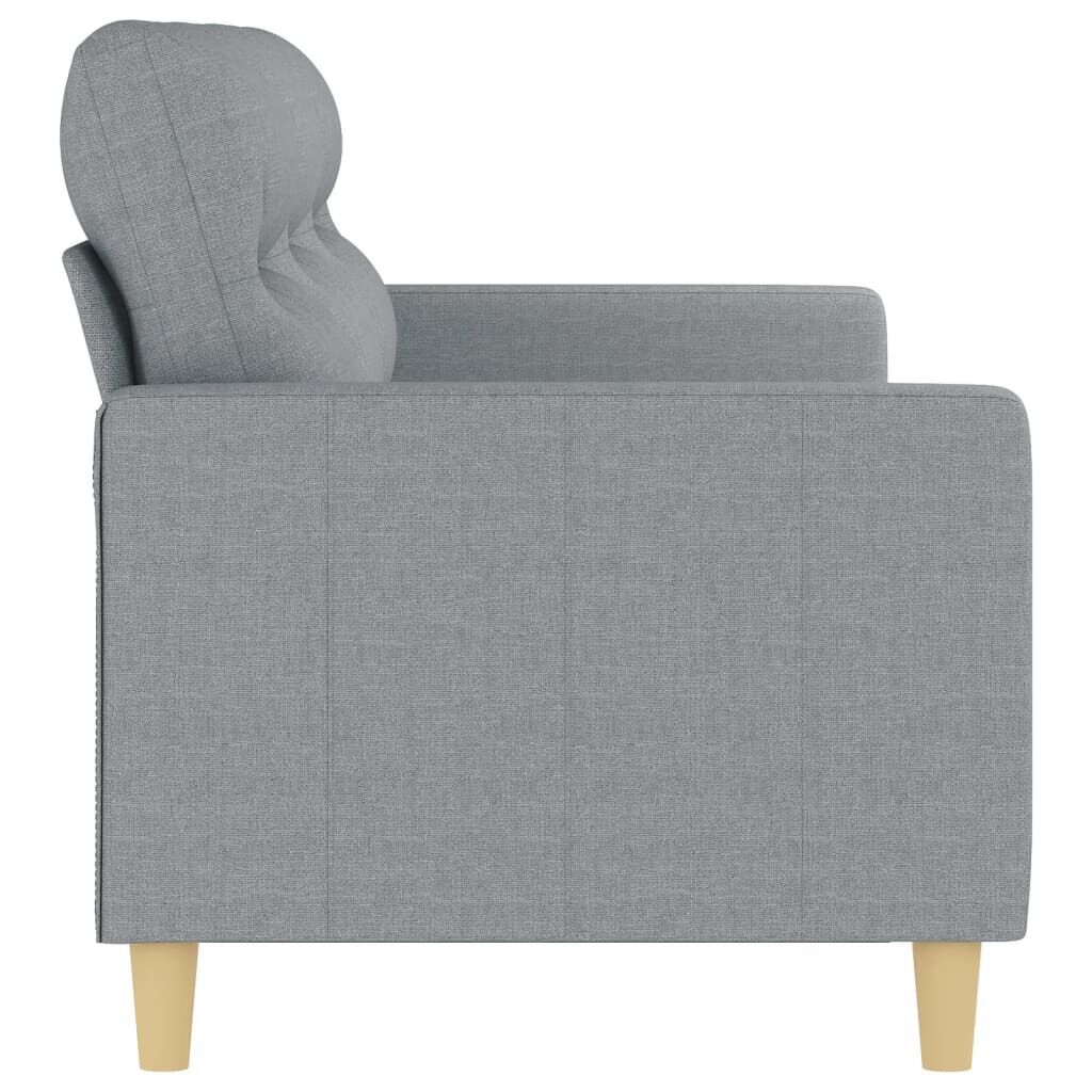 3-Seater Sofa Light Grey 180 cm Fabric Price