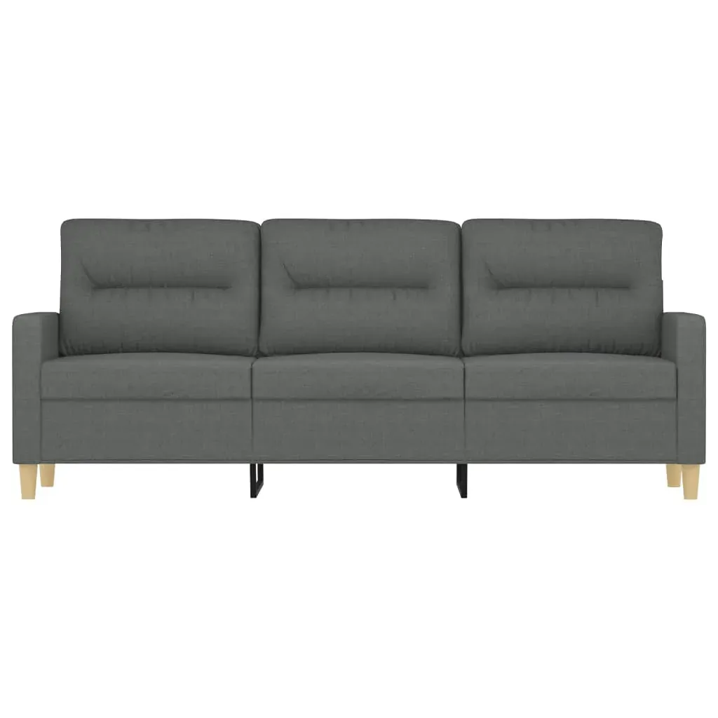 3-Seater Sofa Dark Grey 180 cm Fabric Price