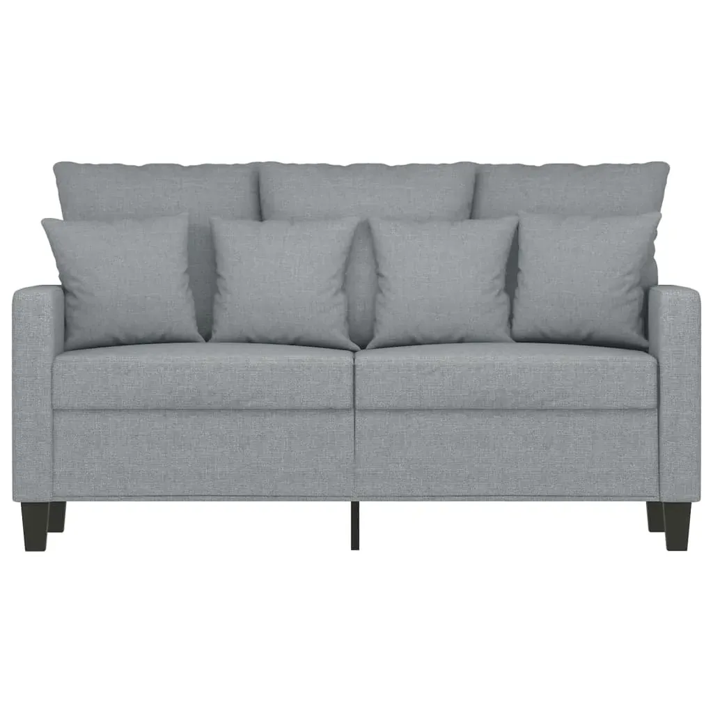 2-Seater Sofa Light Grey 120 cm Fabric Price