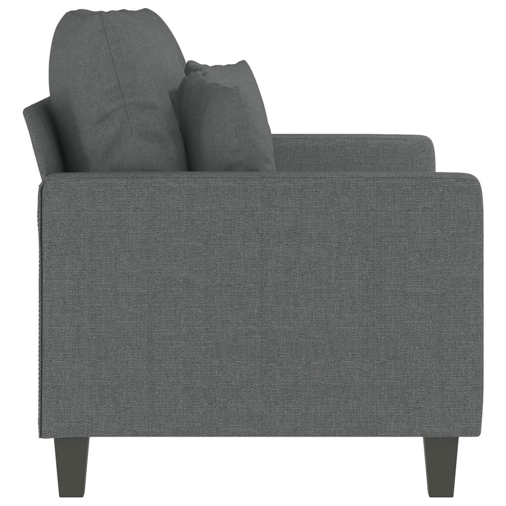 2-Seater Sofa Dark Grey 120 cm Fabric Price